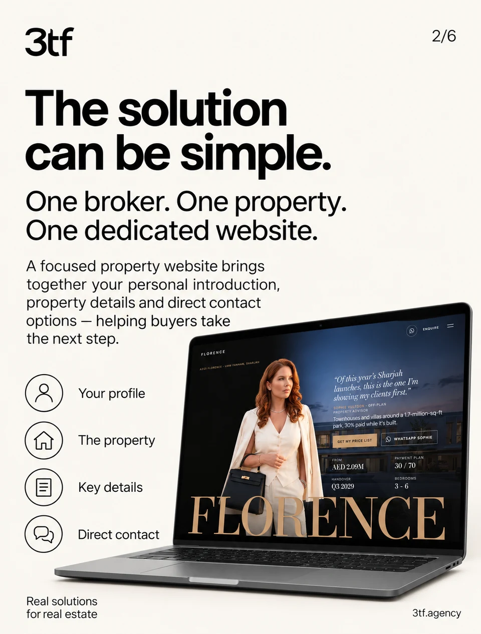 A dedicated website presents a simpler route from property interest to an enquiry.