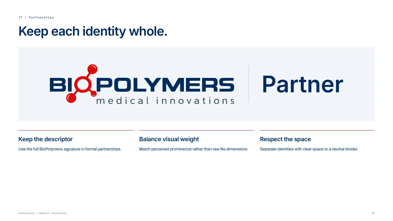 BioPolymers: Co-branding guidance.