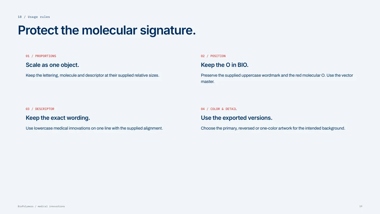BioPolymers: Rules for preserving the original symbol.