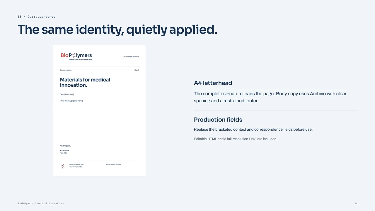 BioPolymers: Document application.