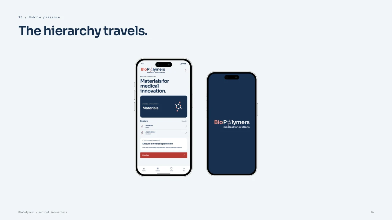 BioPolymers: The matching mobile application.