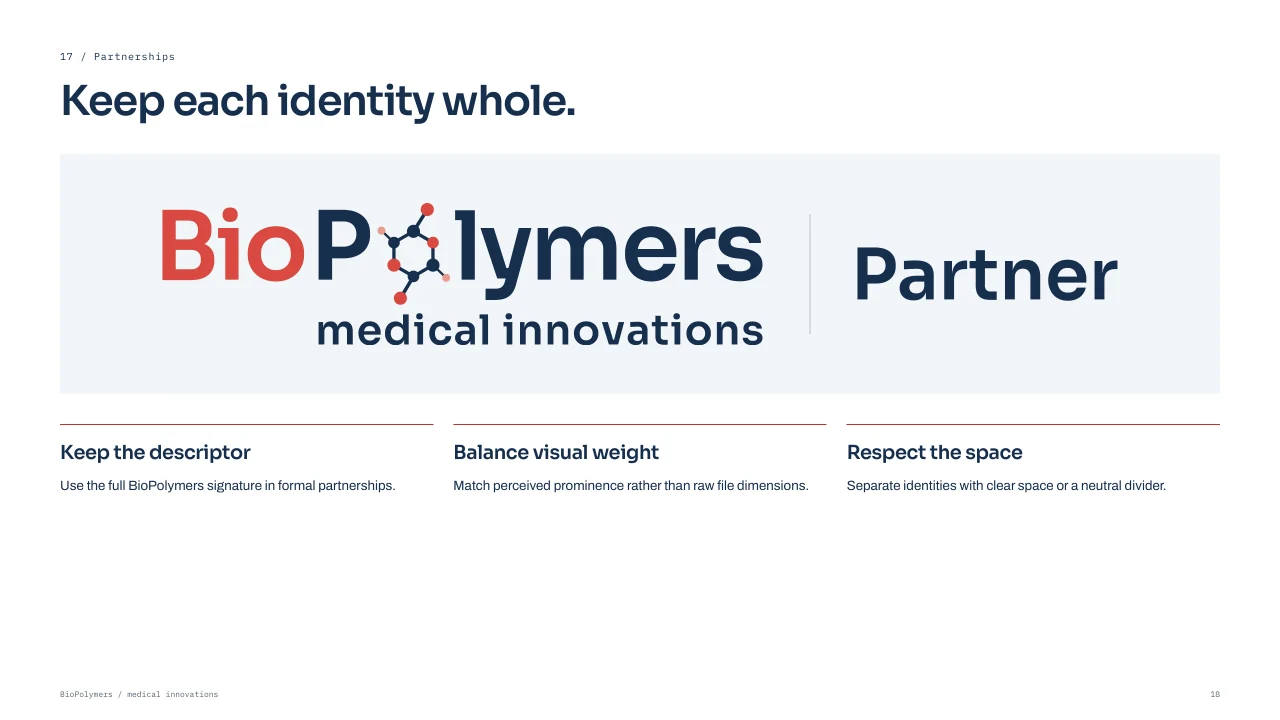 BioPolymers: Co-branding guidance.