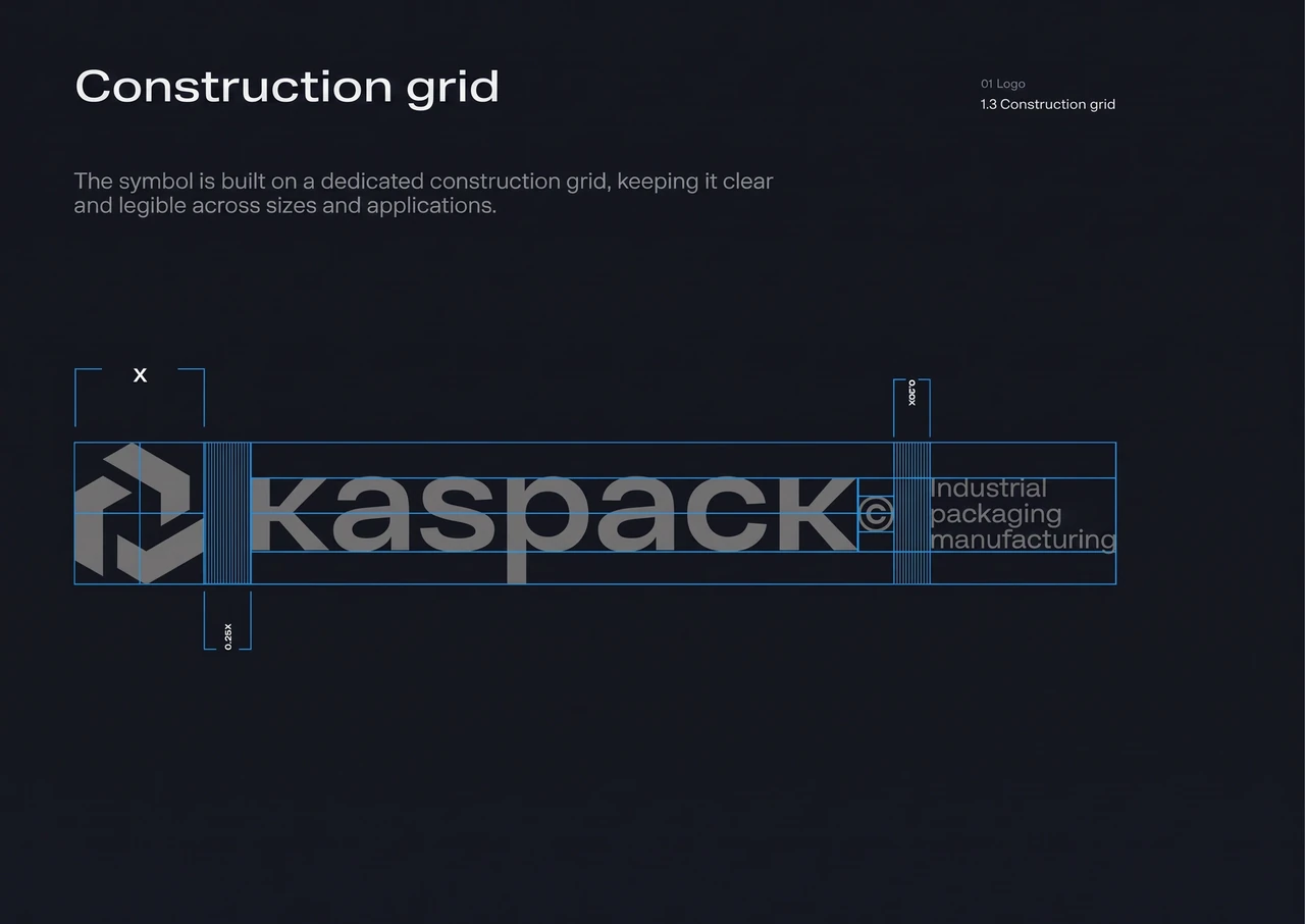 Kaspack: Logo proportions and alignment.