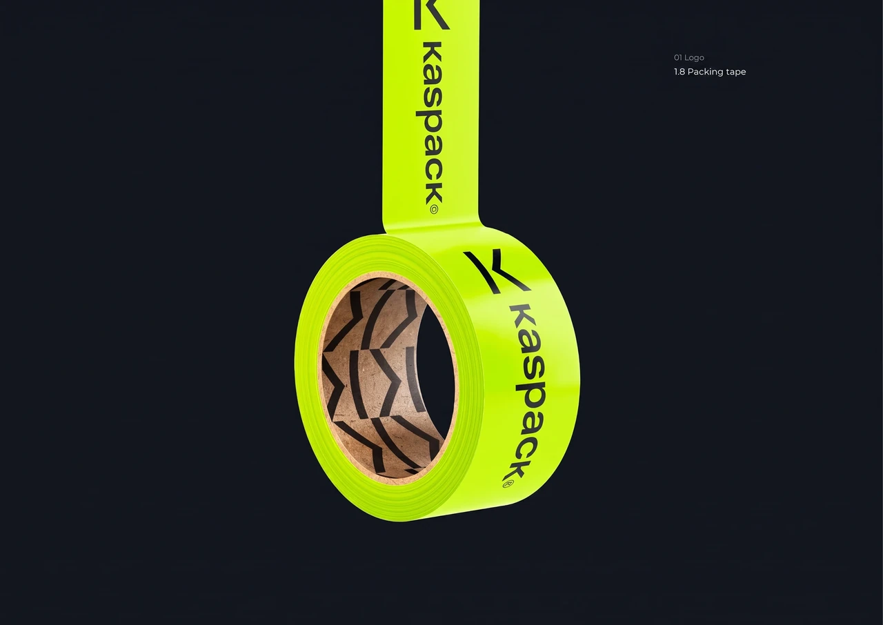 Kaspack: Branded packaging tape.