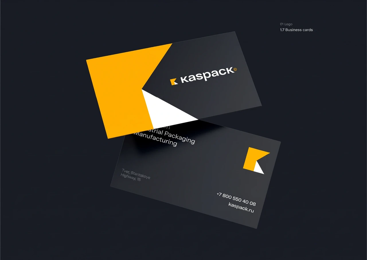Kaspack: Business cards using the folded shape.