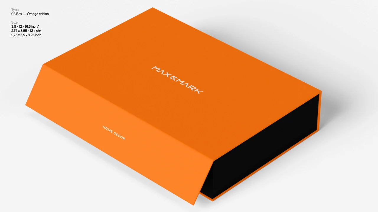 Max and Mark: The third orange box, closed.