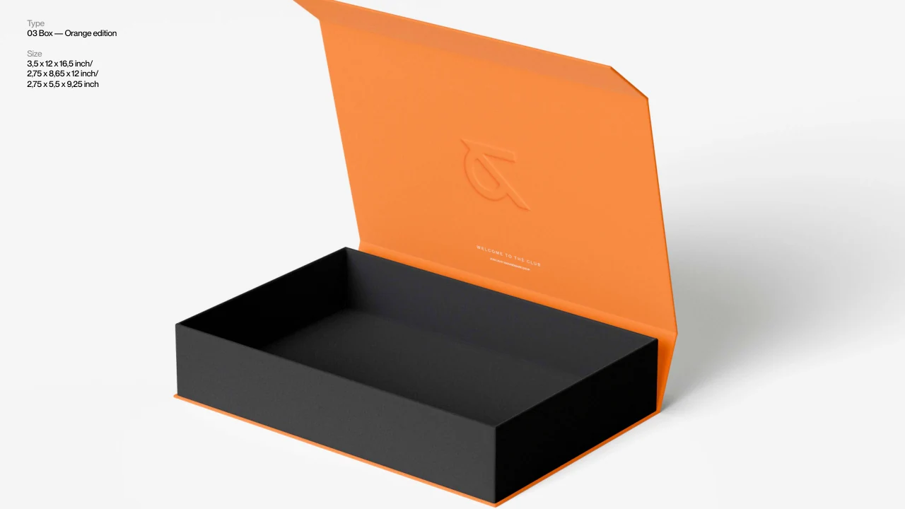Max and Mark: The third box with a dark interior.