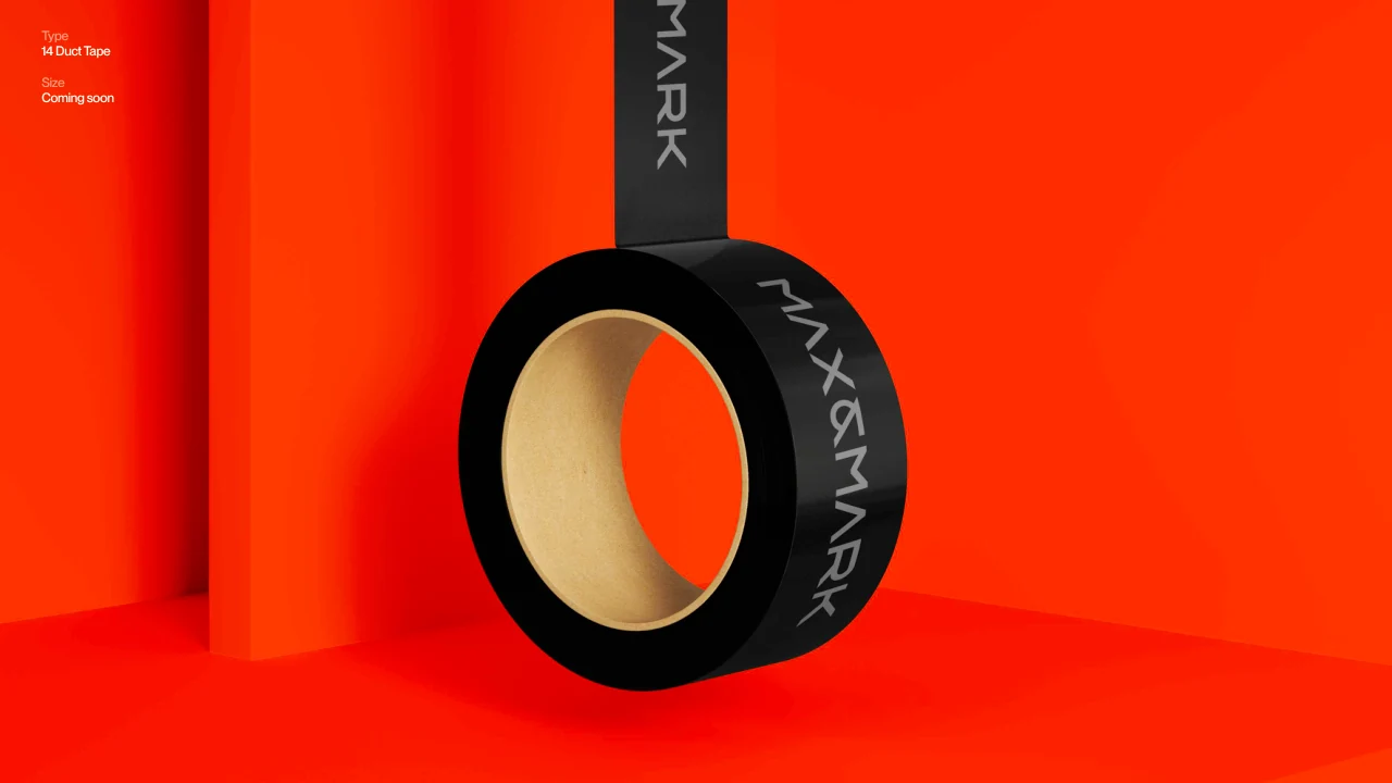 Max and Mark: Branded packing tape.