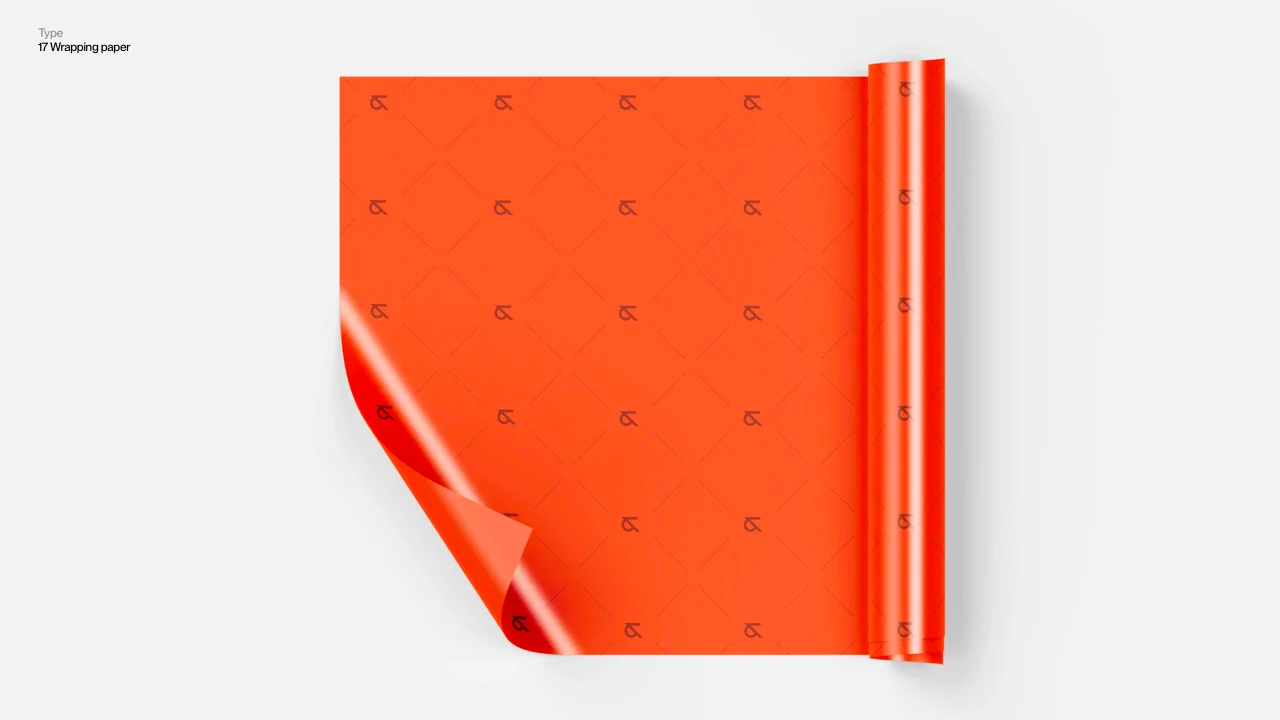 Max and Mark: Orange wrapping paper.