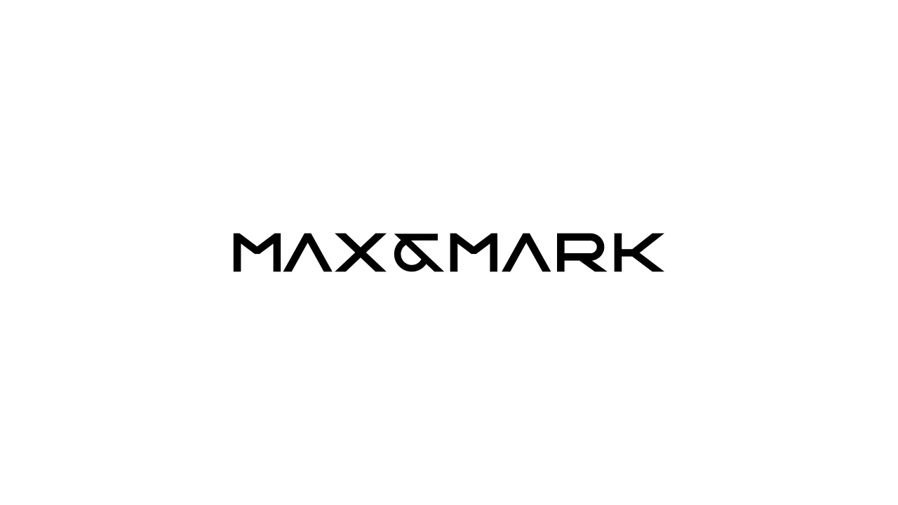 Max and Mark: The wordmark in its primary form.