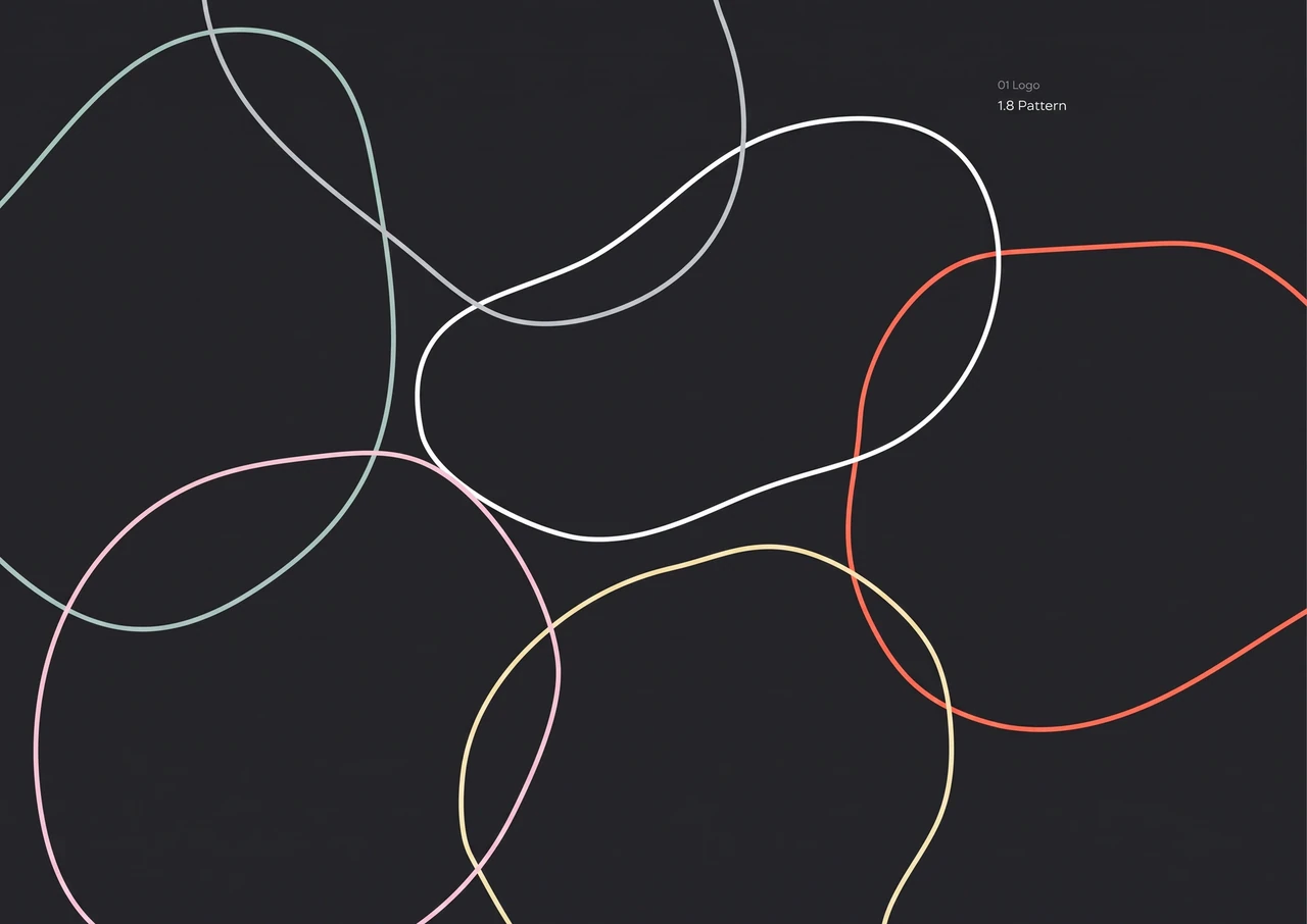 Osnova: The outline pattern in multiple colours.