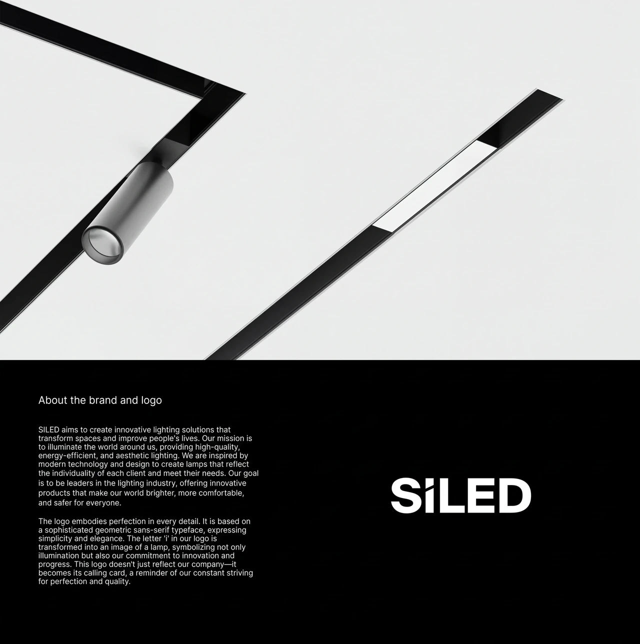 SiLED: The identity alongside the lighting product.