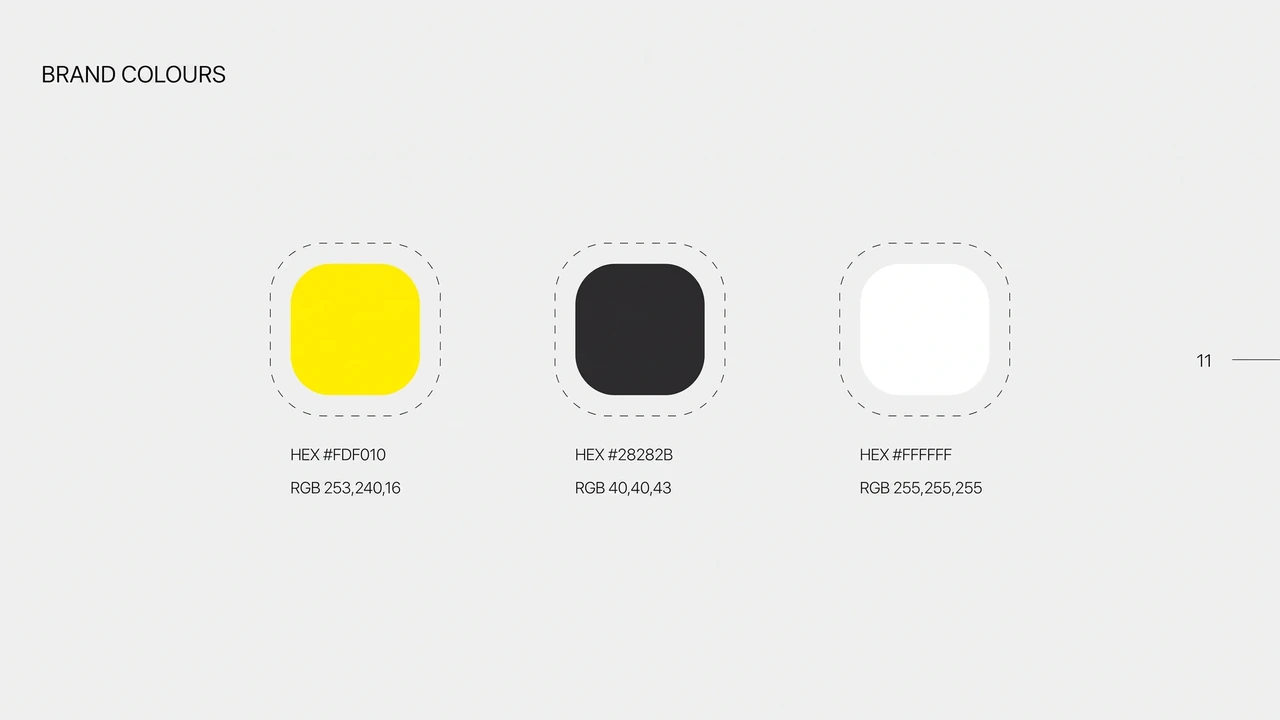 Svaimaster: The yellow, charcoal and white palette.