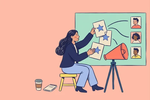 A marketer connects a campaign with its audience.